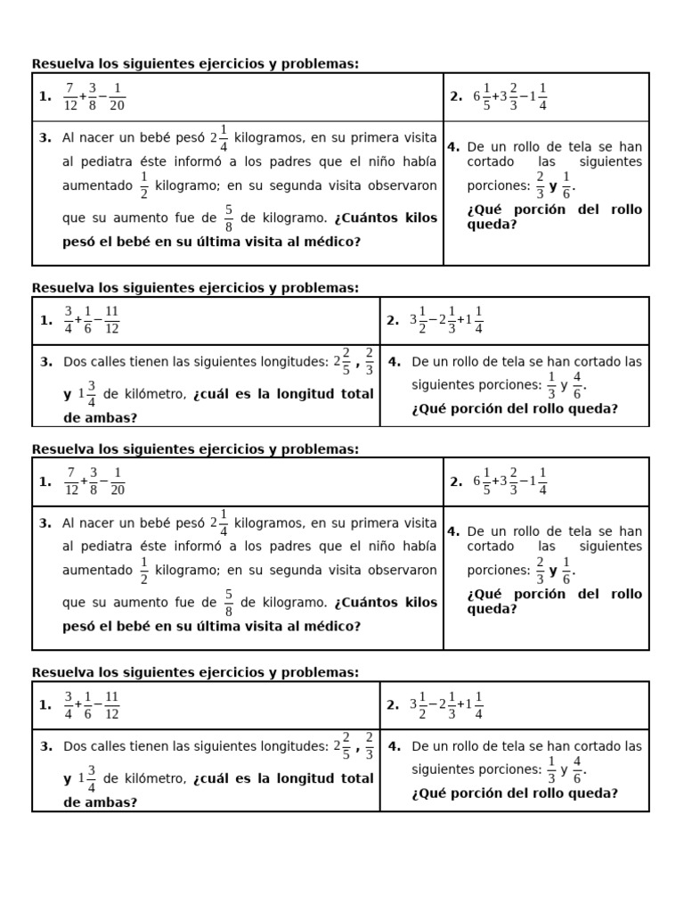 Ejercicios de Matemáticas y Problemas | PDF | Sistema Internacional de ...