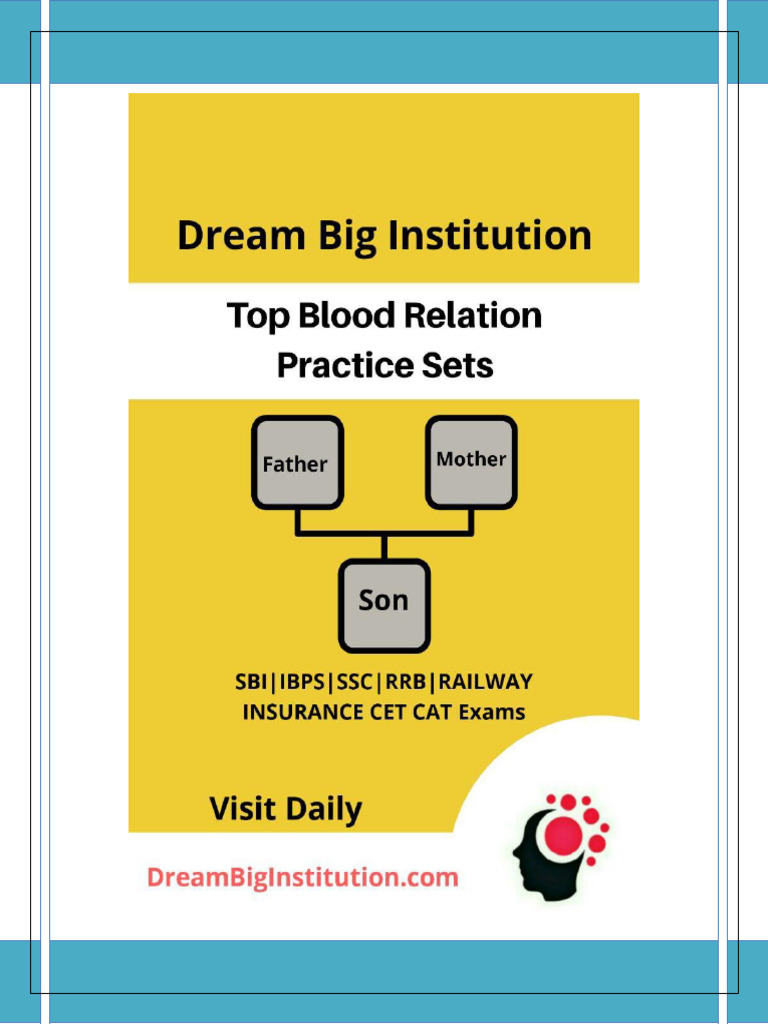 Top 30 Blood Relation Practice Set | PDF | Father | Family