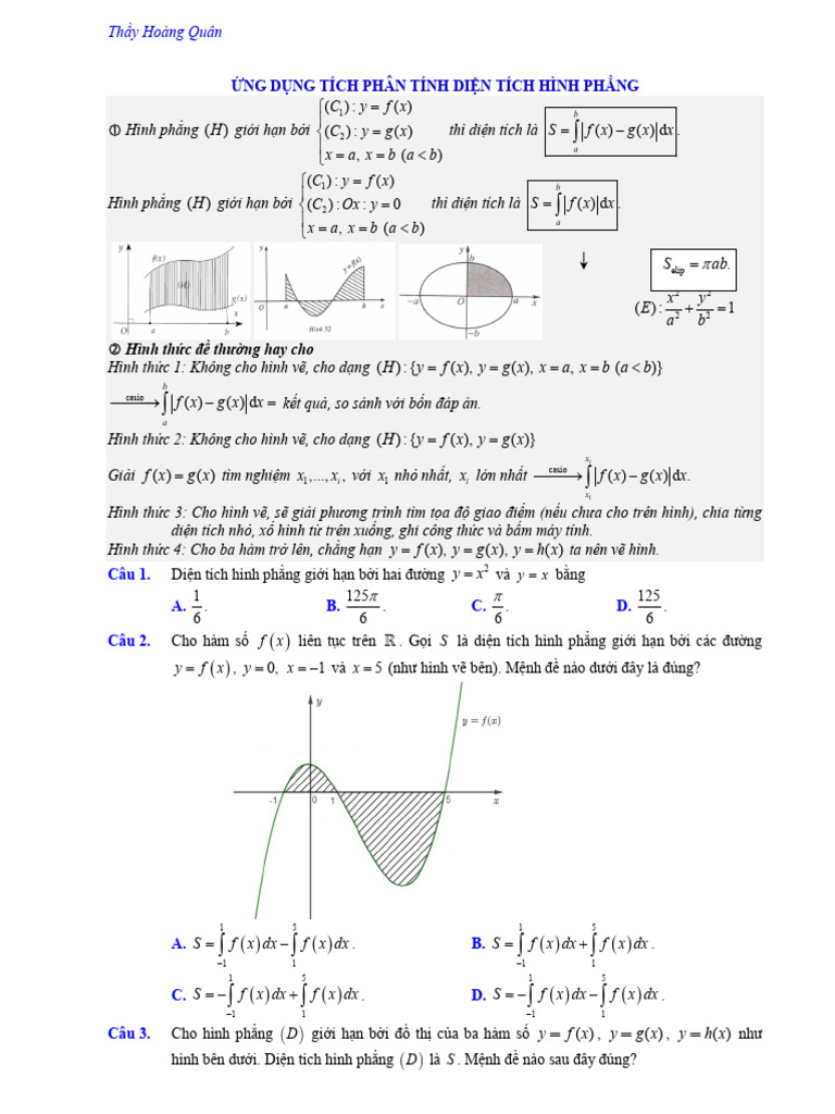 Bai Giang Ung Dung Tich Phan Tinh Dien Tich Hinh Phang - HS | PDF