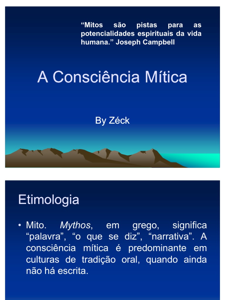 Consciência Mítica e Seus Significados | PDF