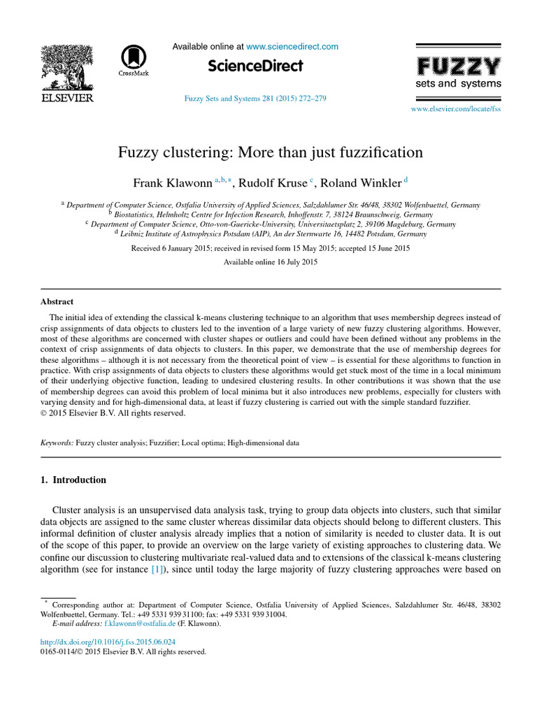 1 s2.0 S016d5011415003188 Main | PDF | Cluster Analysis | Matrix ...