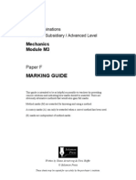 Mechanics Module M3: Marking Guide