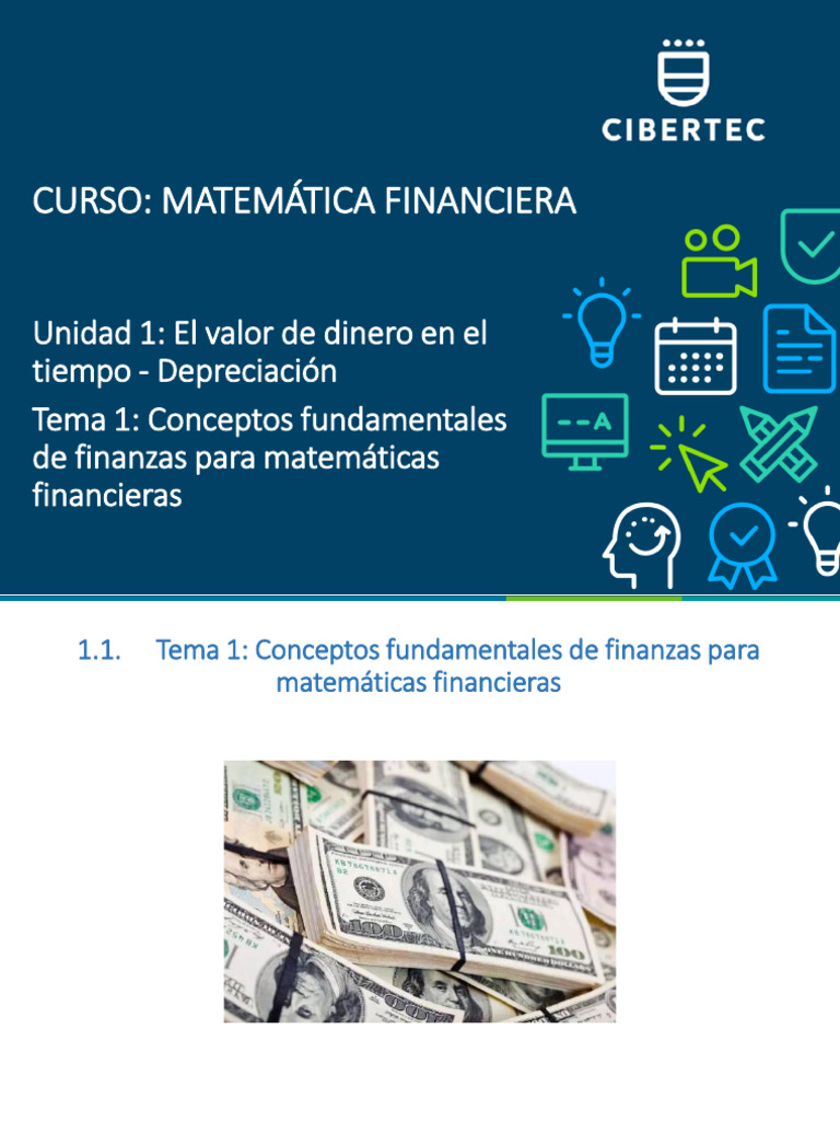 PPT Unidad 01 Tema 01 2023 03 Matemática Financiera (SP4872) | PDF ...