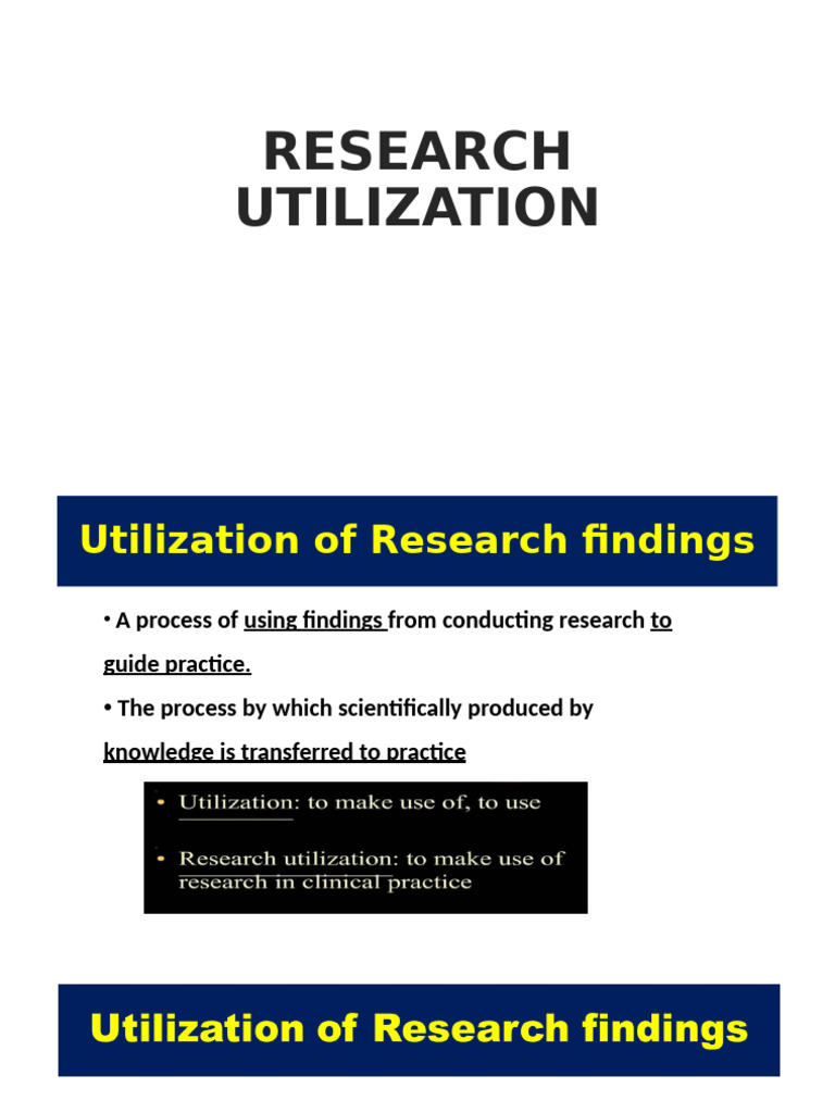 Nursing Research Utilization Strategies | PDF | Nursing | Knowledge