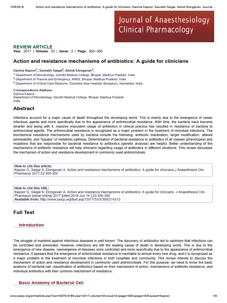 Antibiotic Action and Resistance Explained | PDF | Beta Lactamase ...