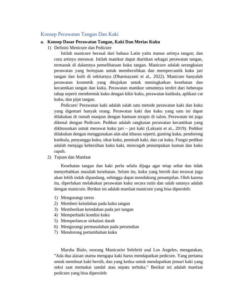 Panduan Perawatan Tangan dan Kaki | PDF