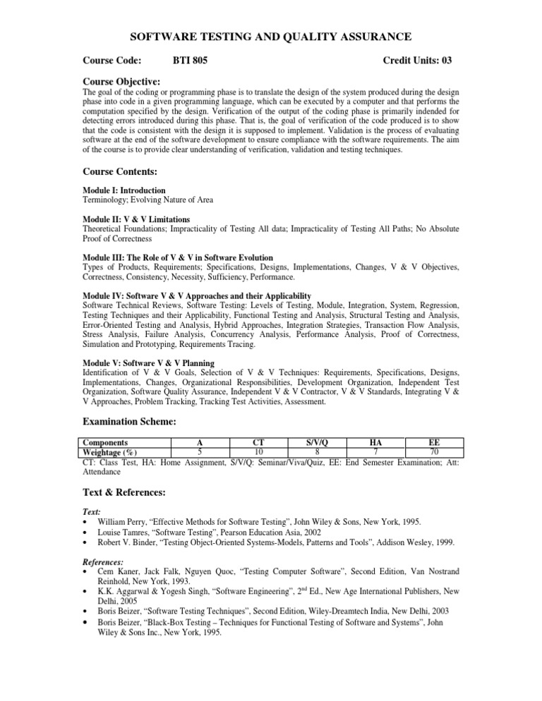 Verification and Validation in Software Testing | PDF | Verification ...