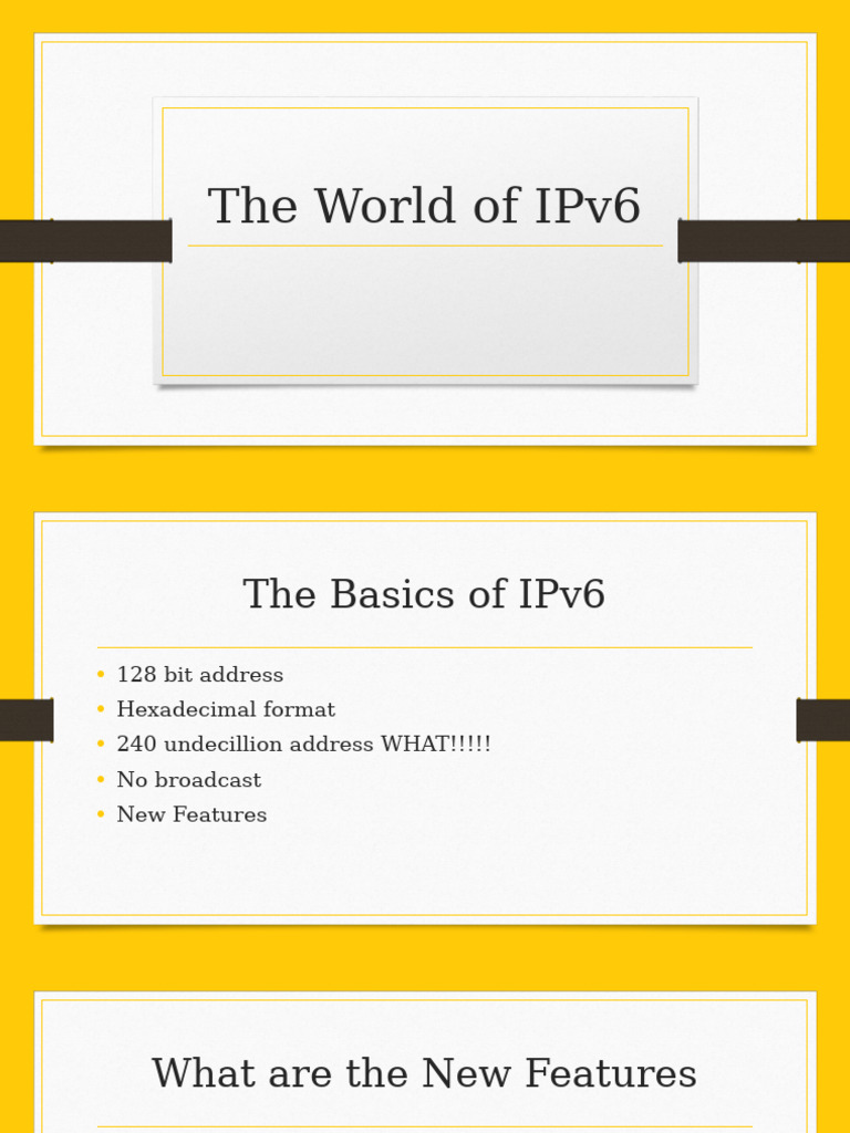 1.1 The Ins and Outs of IPv6 | PDF | I Pv6 | Network Protocols