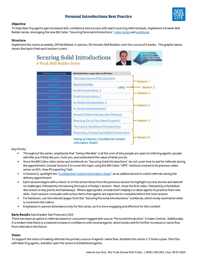 Personal Introductions Training Guide | PDF | Human Communication
