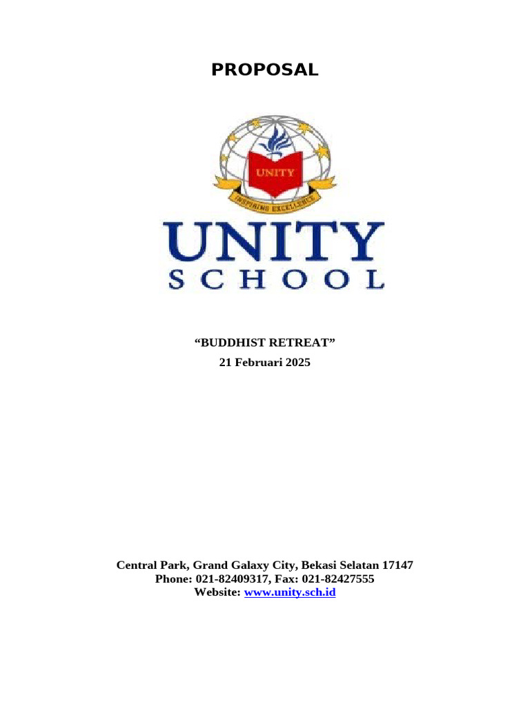 Proposal Retreat Agama Budha SMP Unity | PDF