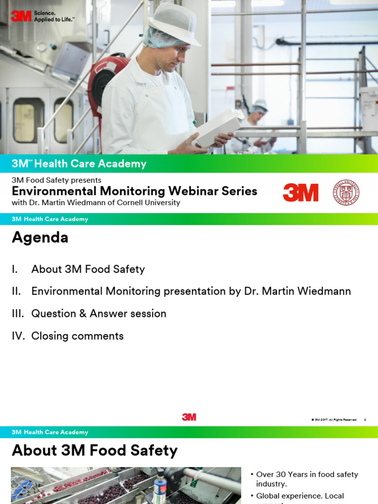 3m Webinar Series Pdf Sanitation Environmental Monitoring
