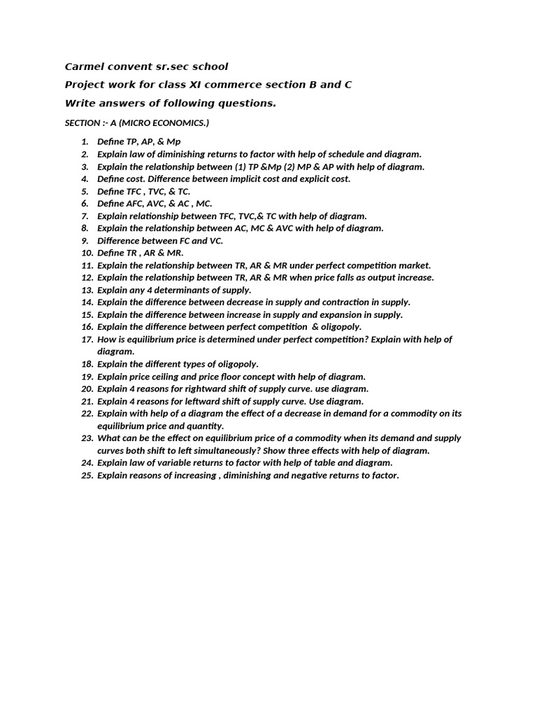 Class XI Commerce Economics Guide | PDF