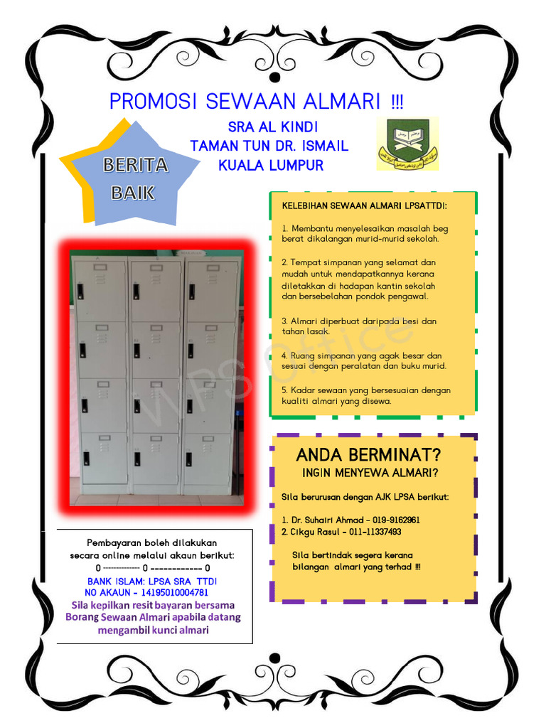 Poster Sewaan Locker | PDF