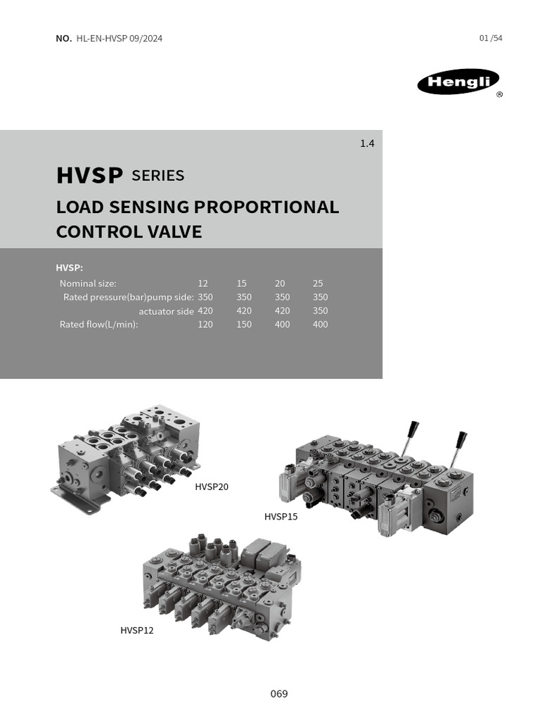 HVSP Series Proportional Control Valve | PDF | Valve | Pump