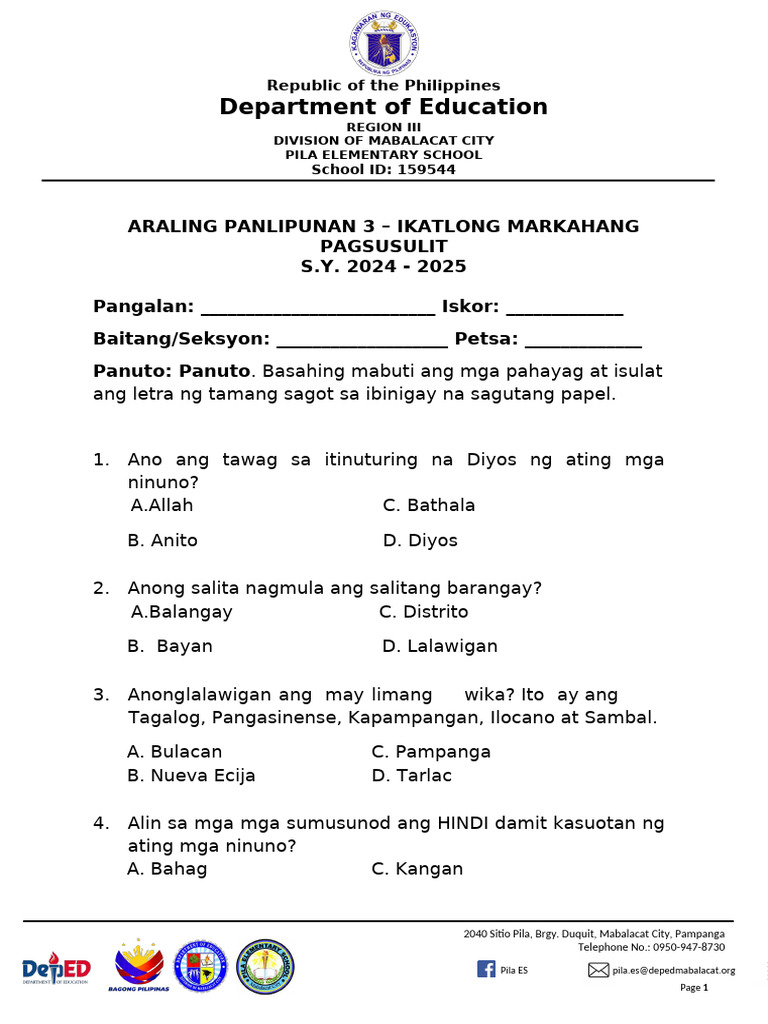 3RD PT Ap 3 | PDF