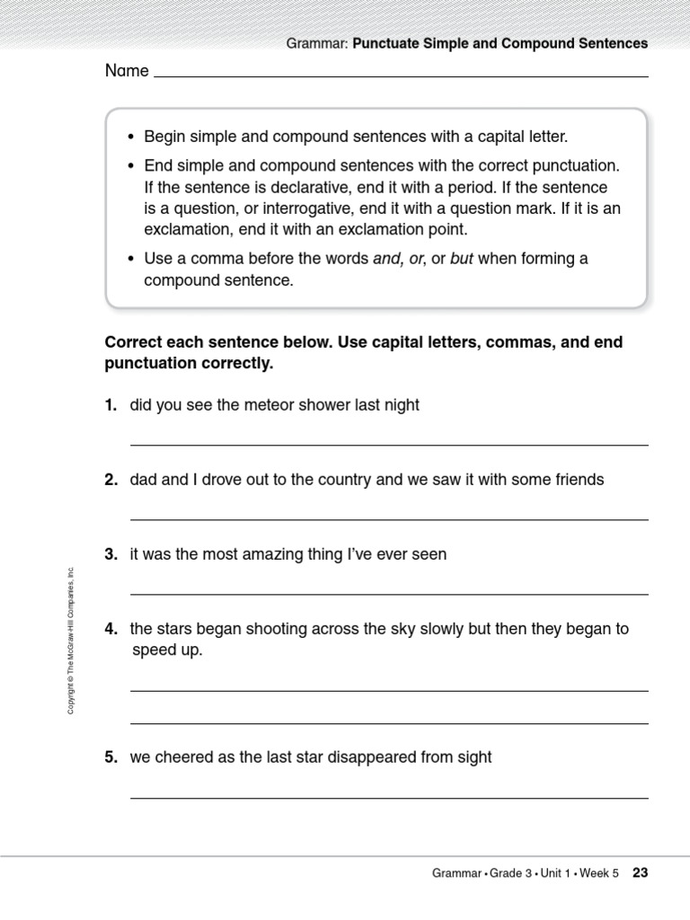 Wonders Grammar Reproducibles Grade 3 - 31 | PDF