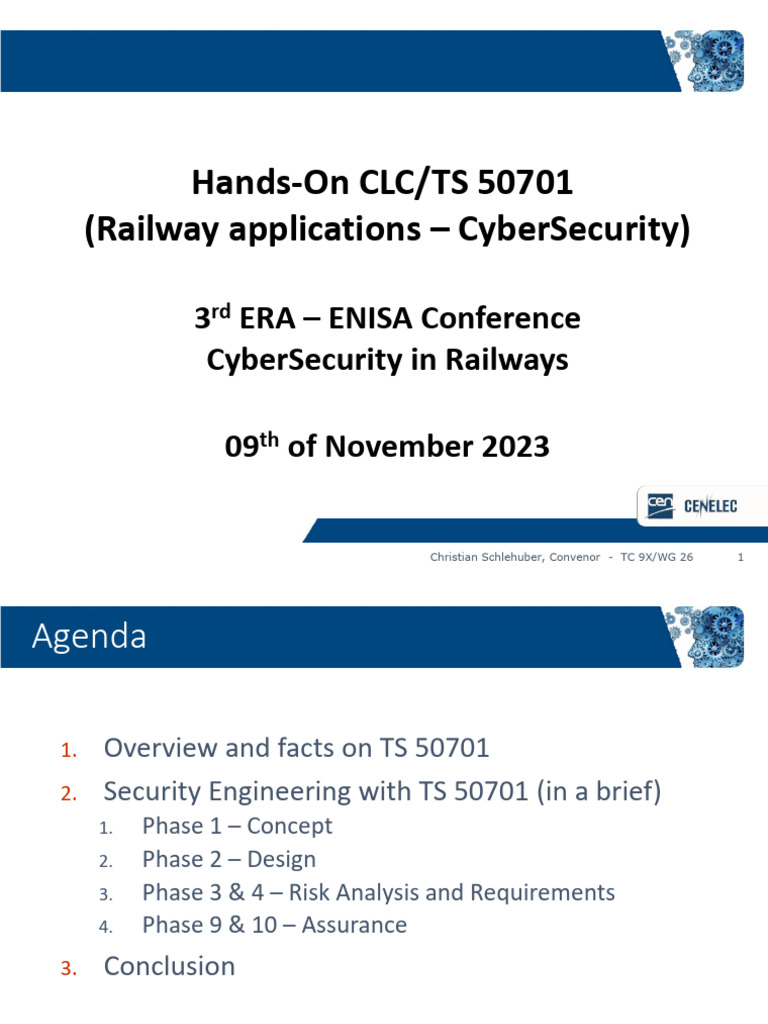 Overview of CLC/TS 50701 Cybersecurity | PDF | Risk Management | Risk