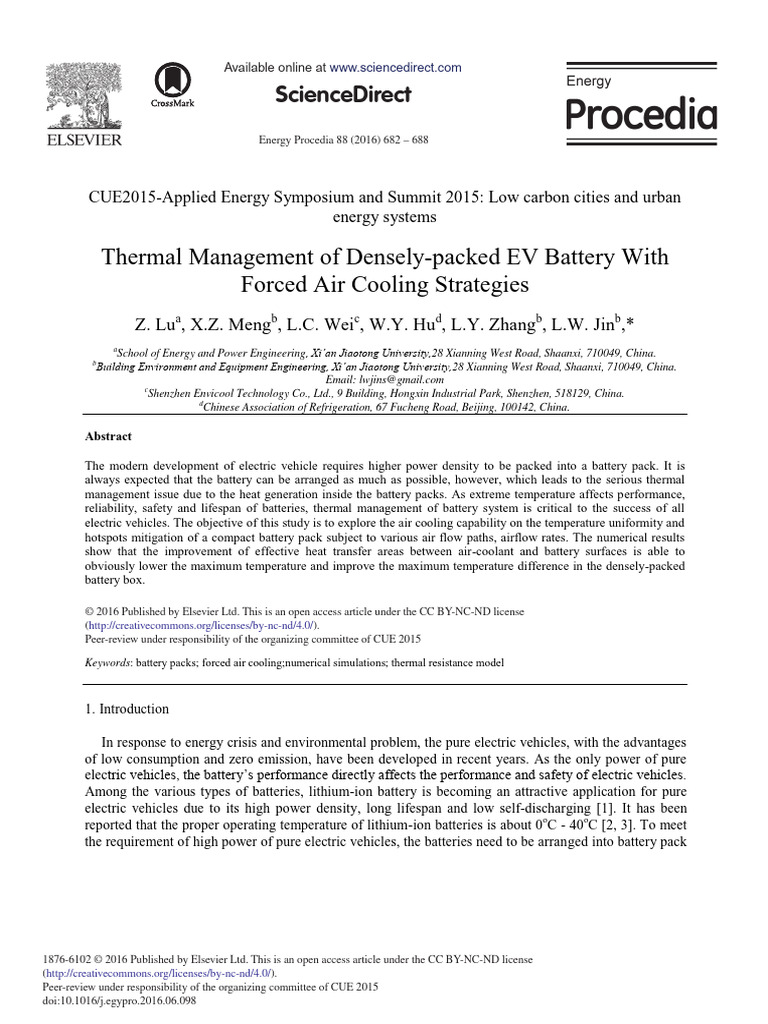 Thermal Management in EV Battery Packs | PDF | Electric Vehicle | Fluid ...