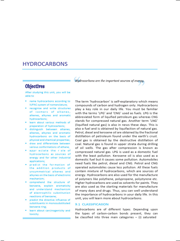 Hydrocarbons | PDF | Conformational Isomerism | Alkene