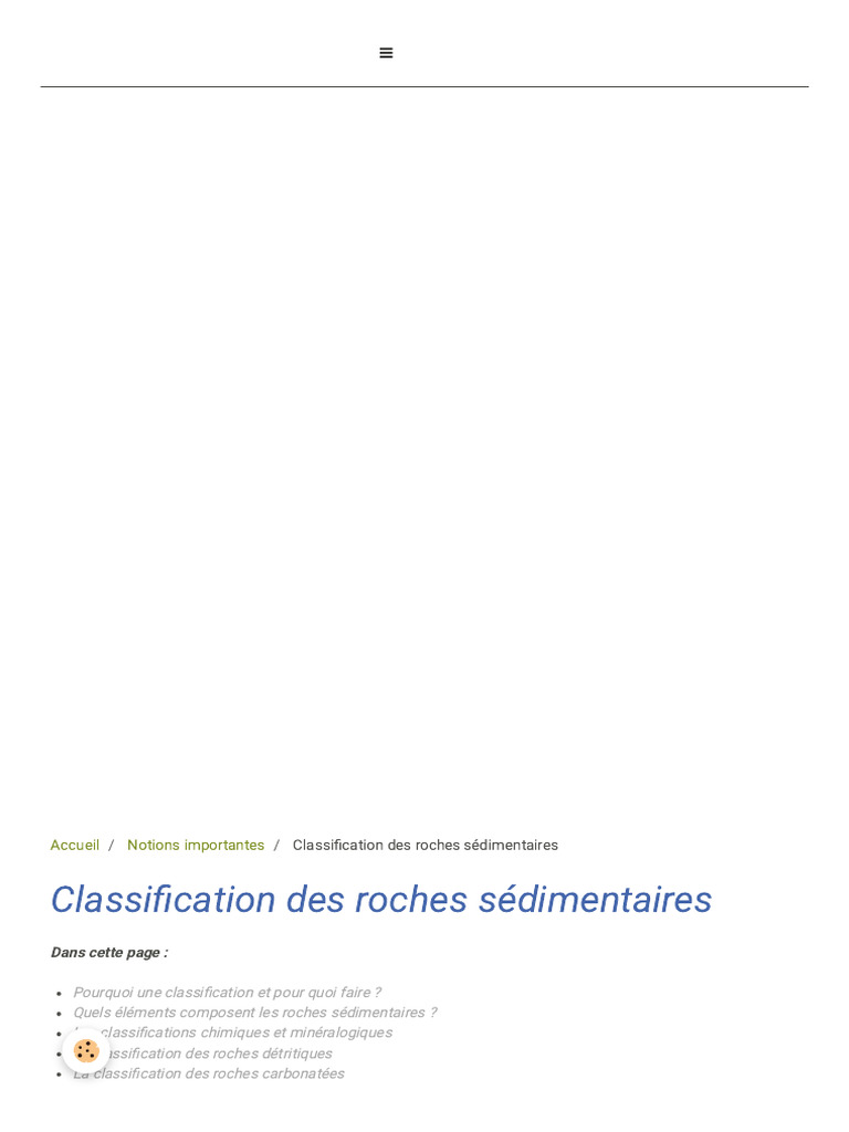 Classification des roches sédimentaires | PDF | Roche sédimentaire ...