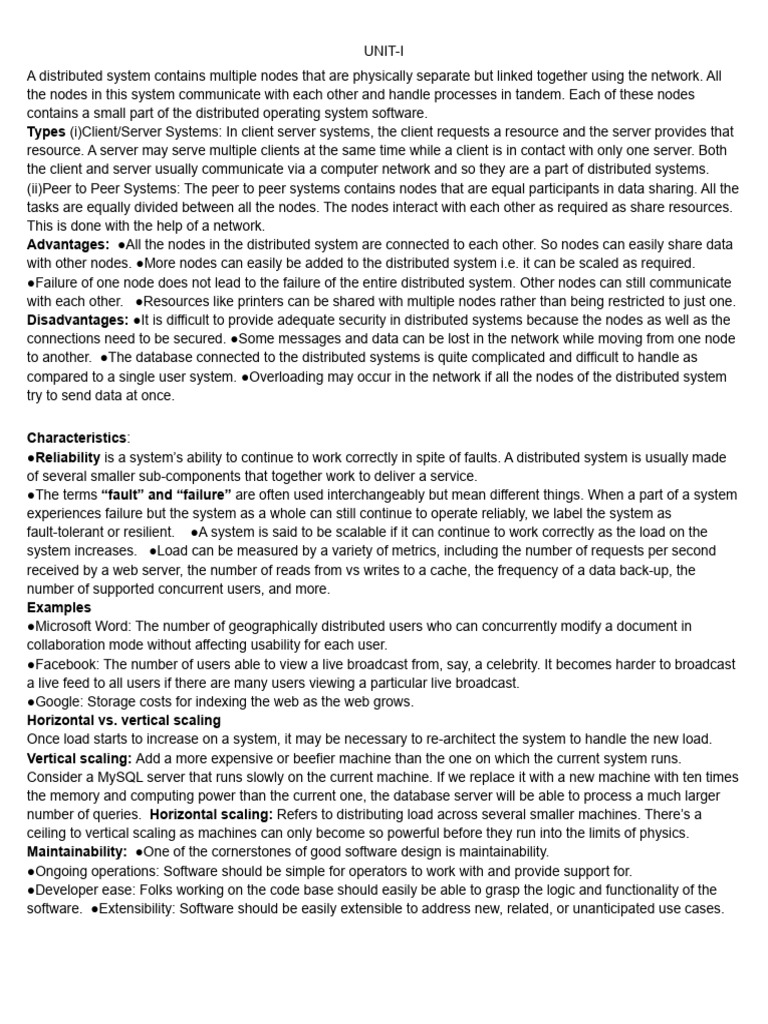 Overview of Distributed Systems Concepts | PDF | Replication (Computing ...