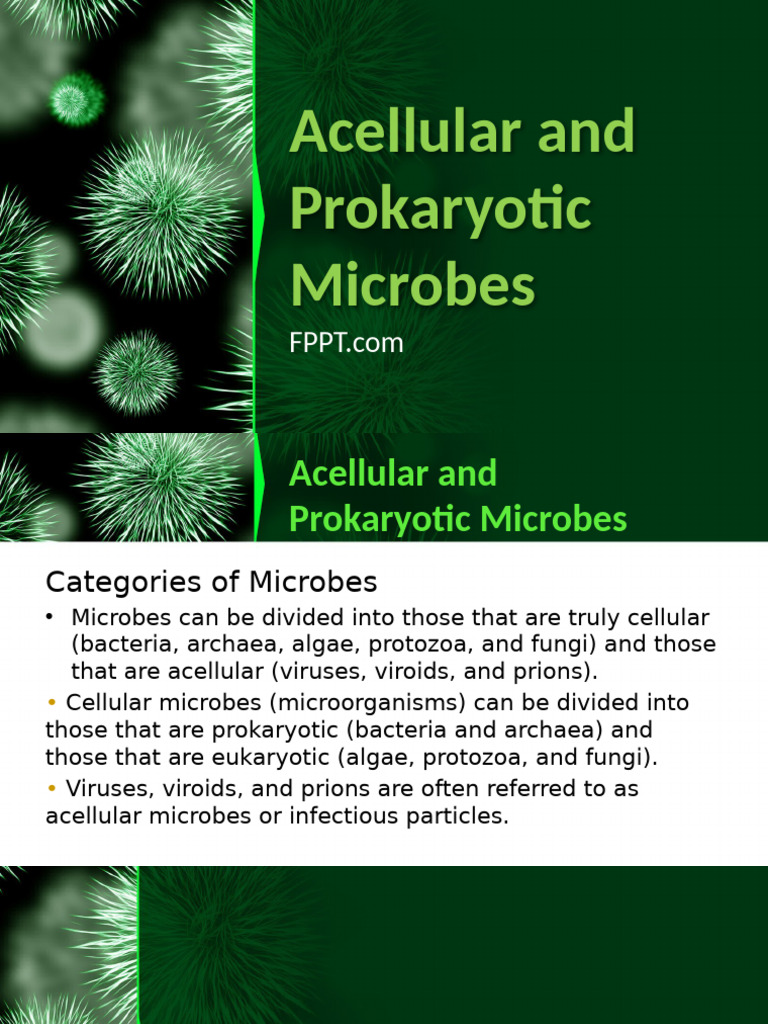 Overview of Acellular and Prokaryotic Microbes | PDF | Virus ...