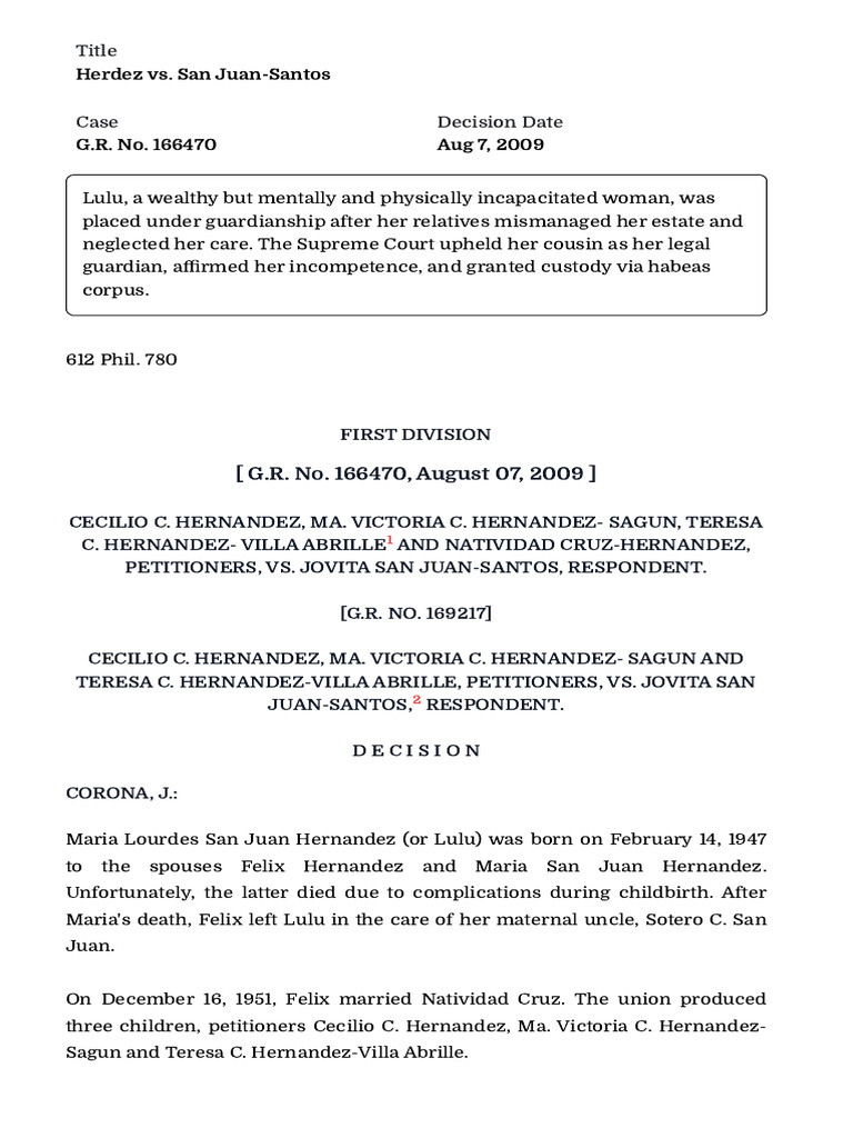Guardianship Case: Lulu's Estate Dispute | PDF | Legal Guardian ...