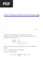 Lecture 6: Optimality Conditions For Nonlinear Programming