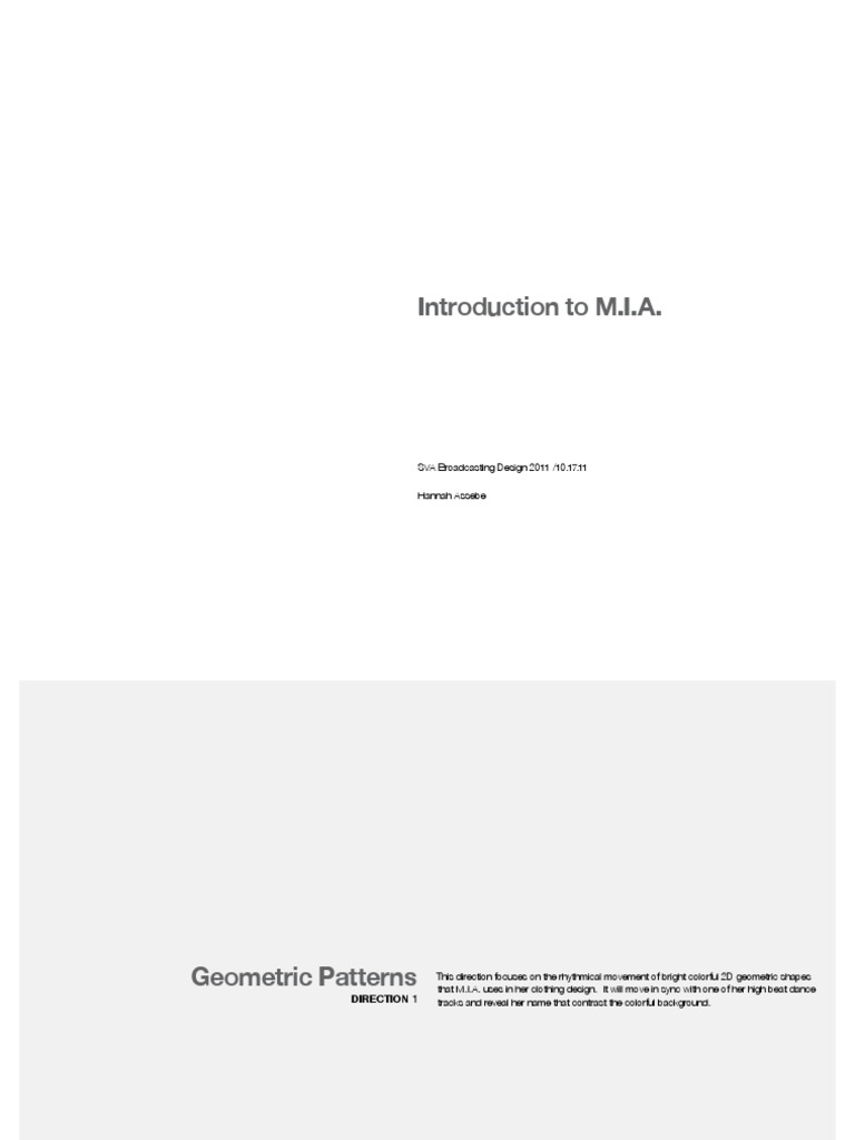 M.I.A. Design Concepts and Directions | PDF | Social Science | Language ...
