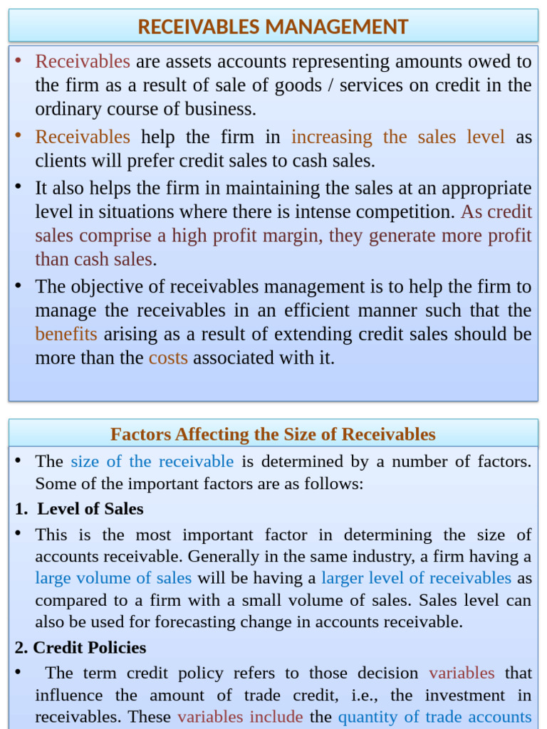 Chap. 4 Part 2 Receivables & Inventory Management | PDF | Inventory ...