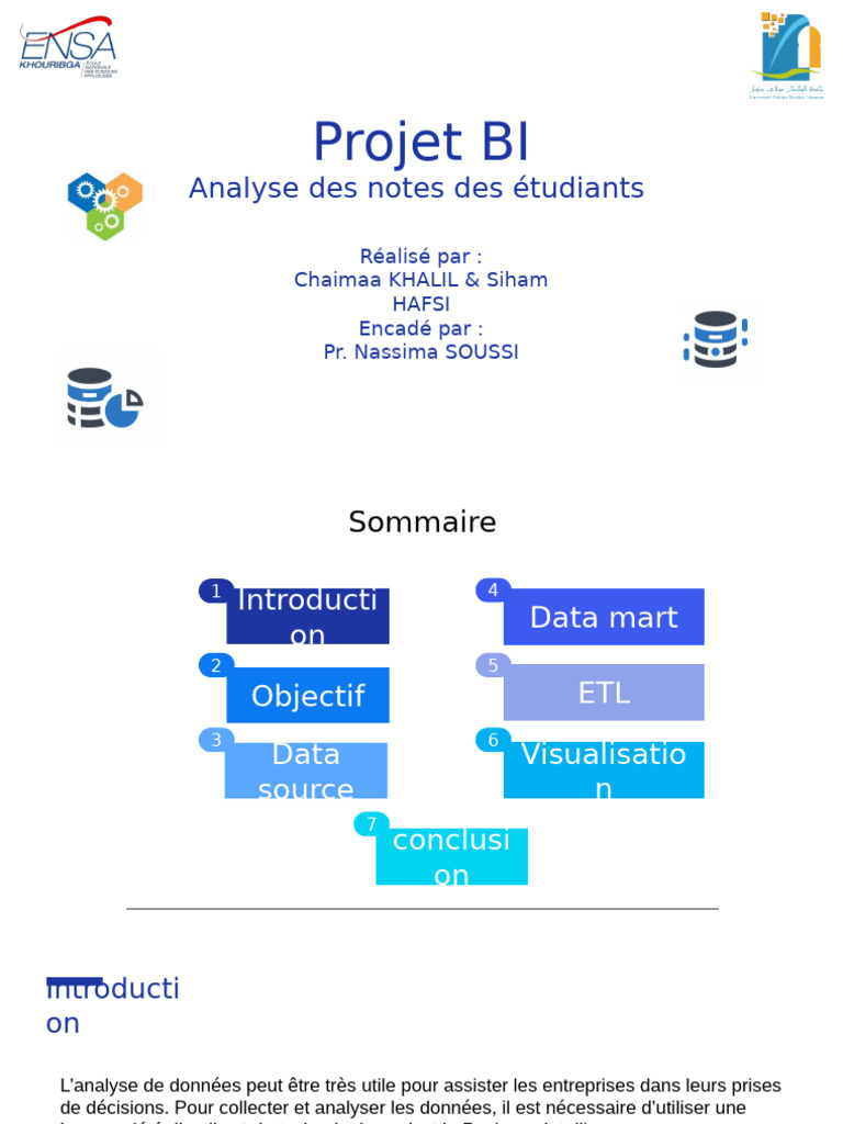 Analyse des notes des étudiants en BI | PDF