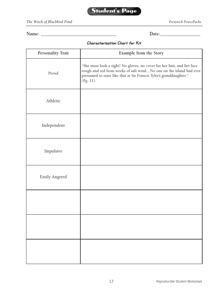 Kit Tyler Character Traits Analysis | PDF