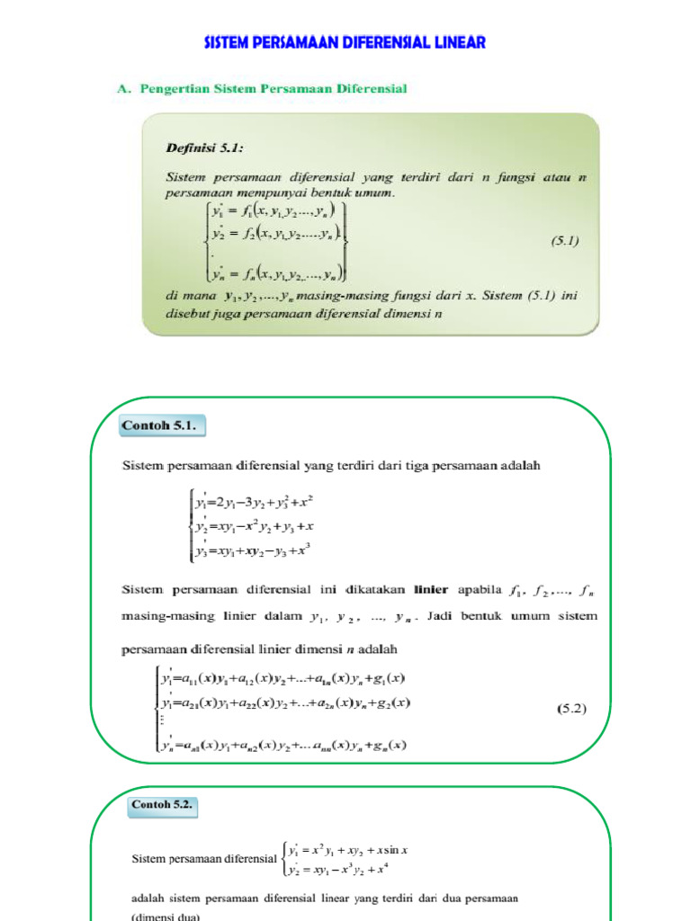 Sistem PD Linear Homogen | PDF