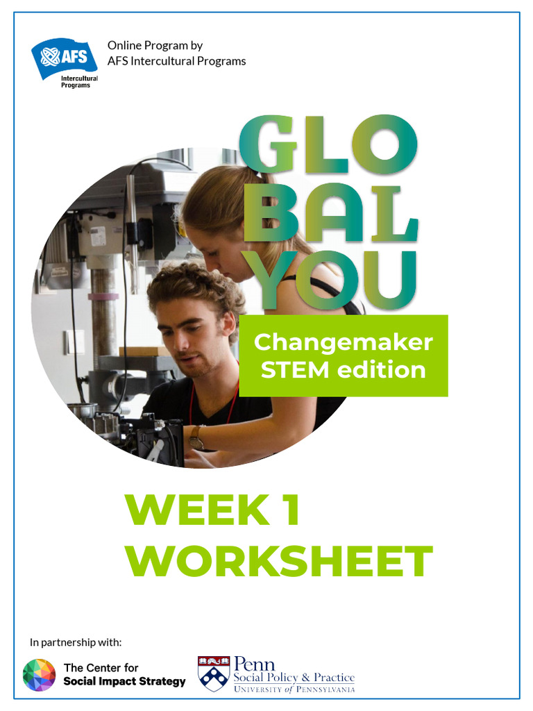 2022+AFS+Global+STEM+Changemakers+ +Worksheet+WEEK+1 | PDF | Social ...