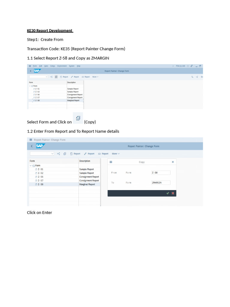 KE30 Report Creation in SAP | PDF