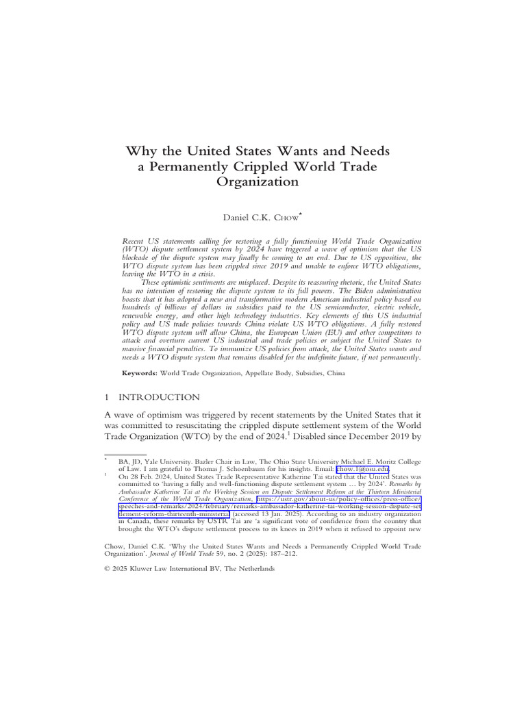 TRAD2025015 | PDF | Most Favoured Nation | World Trade Organization