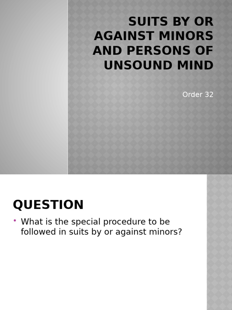 Legal Procedures for Minors in Lawsuits | PDF | Lawsuit | Legal Guardian