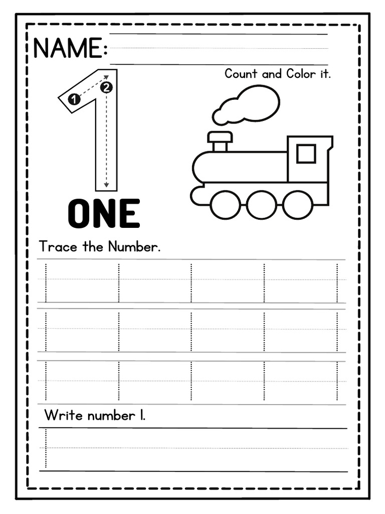 Number Tracing for Kids | PDF, image size:768x1024