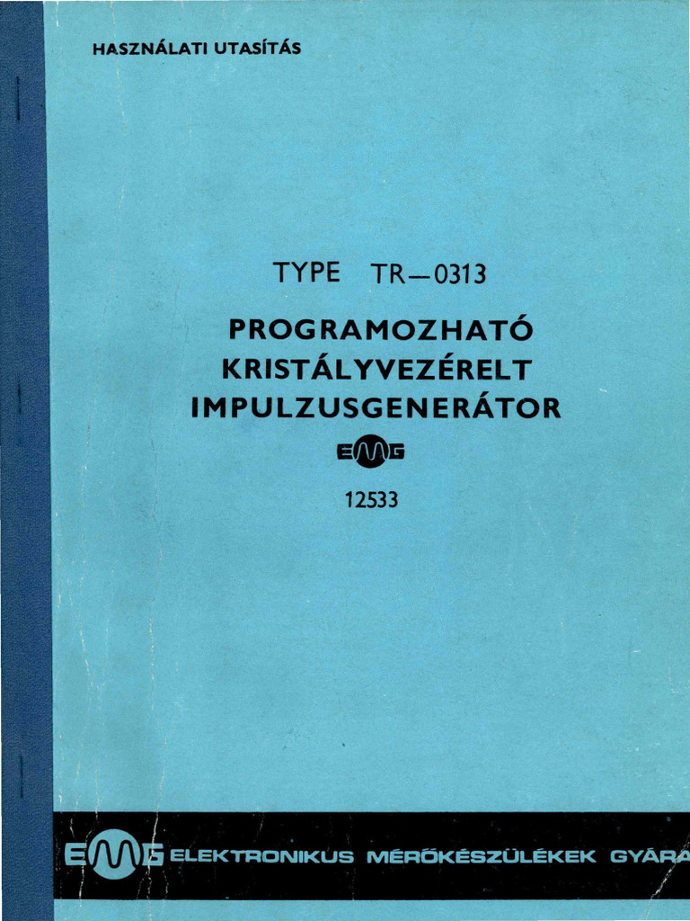 EMG TR 0313 Manual | PDF