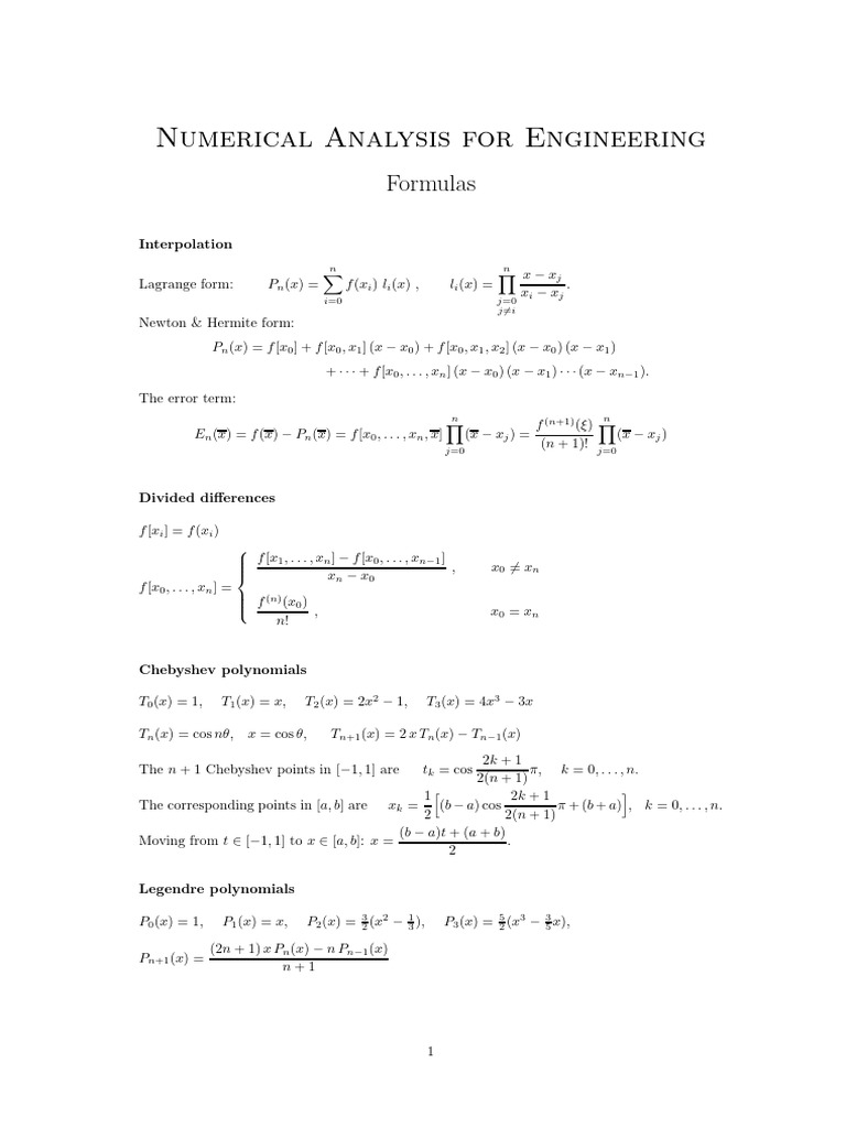Numerical Analysis Techniques Explained | PDF | Algebra | Algorithms