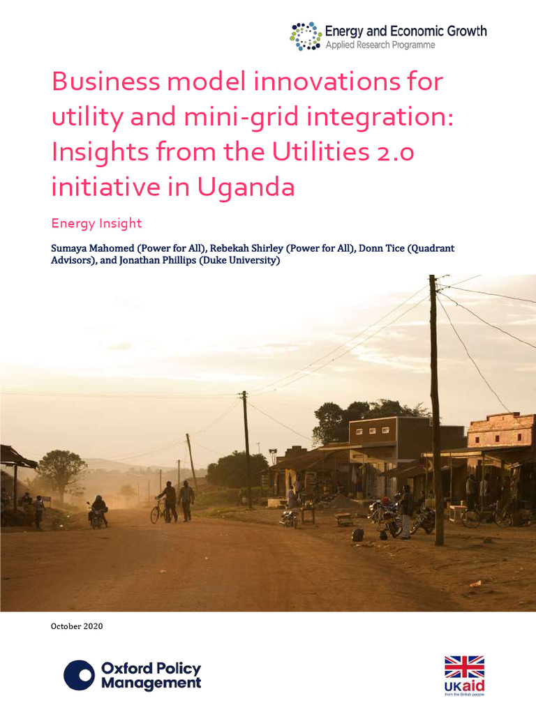 Utility Innovations for Mini-Grid Success | PDF | Public Utility ...