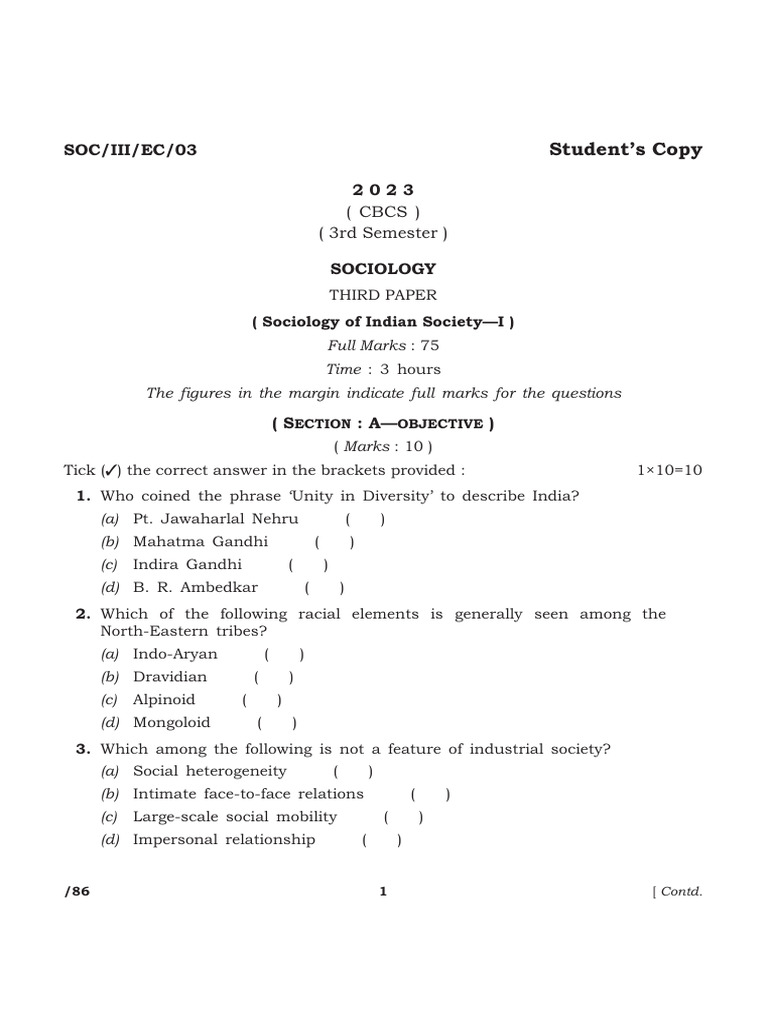 SOC-III-2023 | PDF | Moksha | Indian Religions