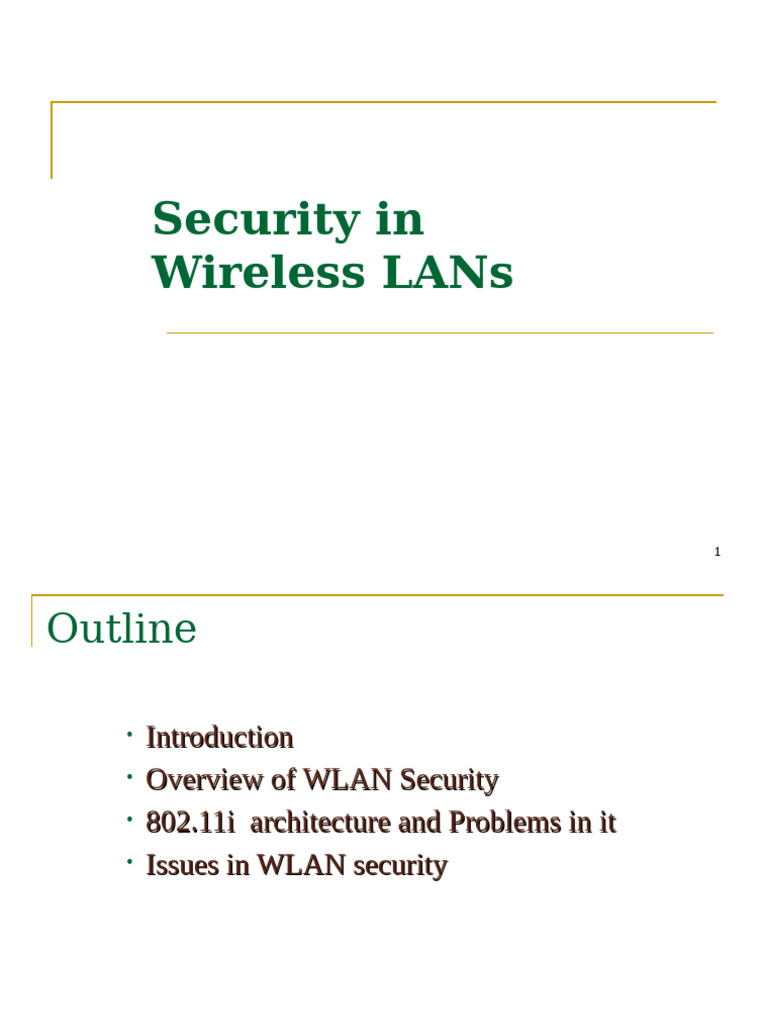WLAN Security for IT Professionals | PDF | Ieee 802.11 | Wireless Lan