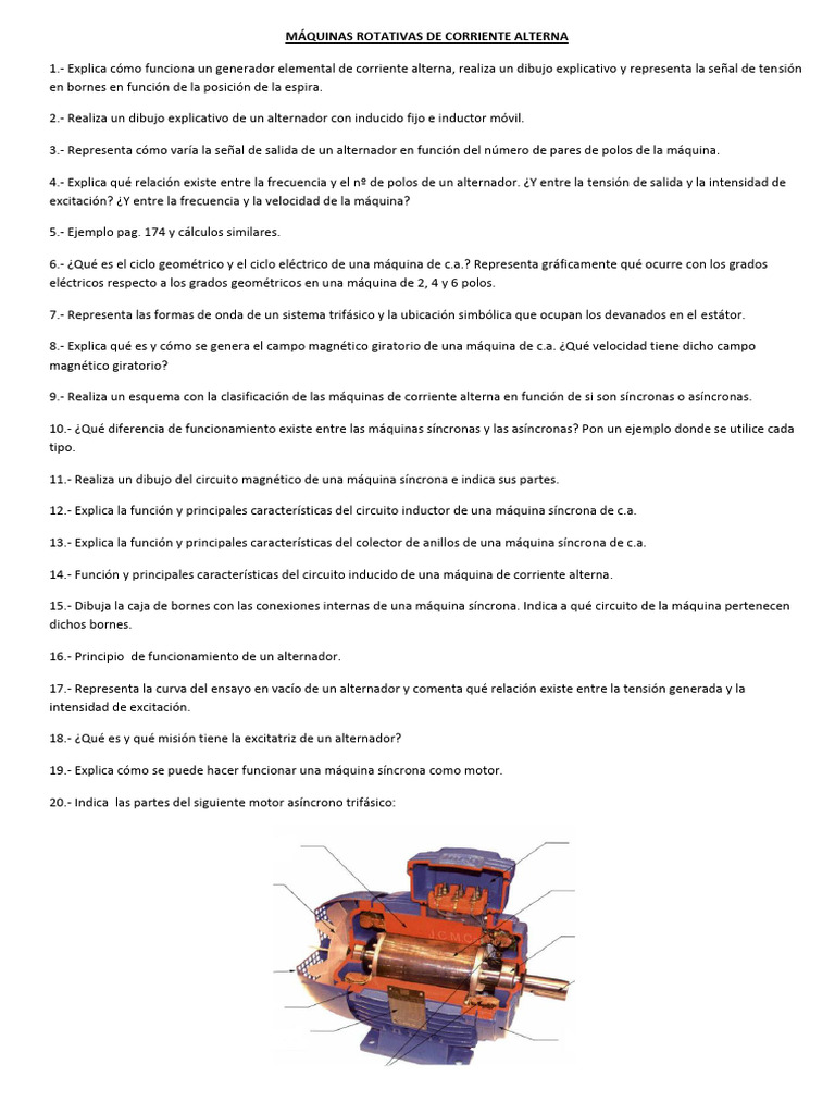 Maquinas Rotativas | PDF | Inductor | Corriente alterna