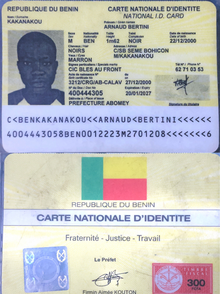 Carte Nationale D'identité de | PDF