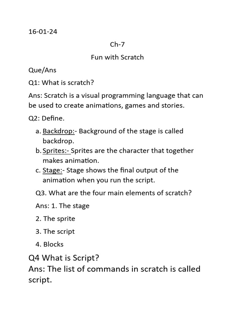 Ch07Fun With Scratch | PDF