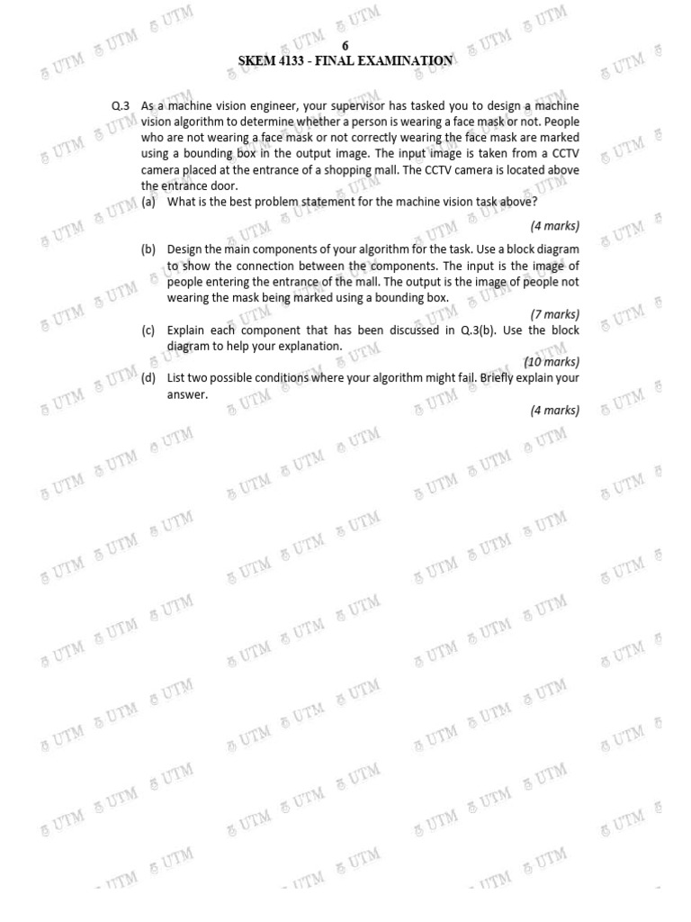 Machine Vision Algorithm for Face Mask Detection | PDF