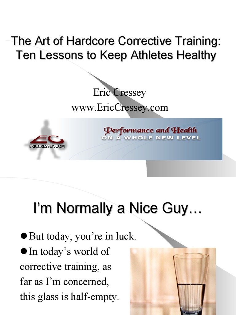 Eric Cressey Corrective Training | PDF | Anatomical Terms Of Motion ...