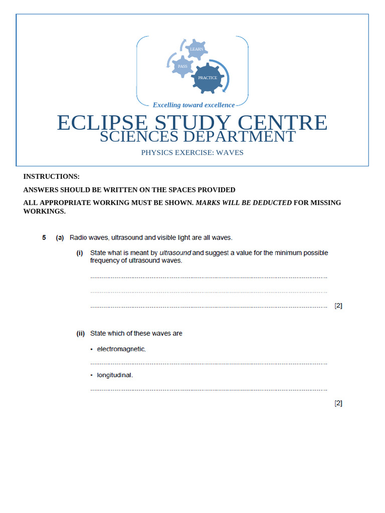 Physics Waves Exercise Guide | PDF