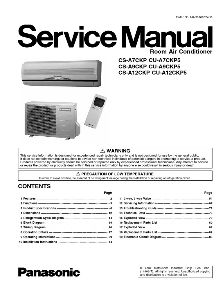 Room Air Conditioner Specifications Guide | PDF | Electromechanical ...